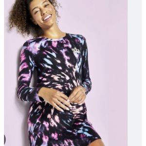 Juicy By Juicy Couture Womens Long Sleeve Tie Dyed Crew Neck Nightshirt/Lounge